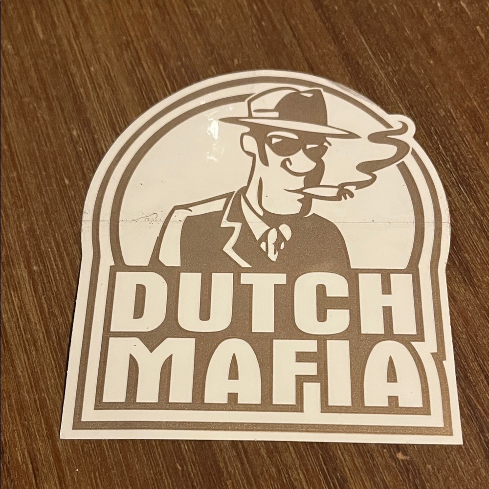 Vintage Dutch Mafia Golden Sticker